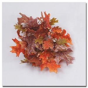 Oak Leaf Beaded 2.5" (inside dia.) Candle Ring #39330 (NWT) #18